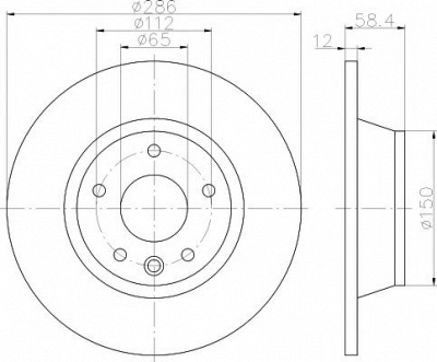 HELLA PAGID 8dd355113841 -  Тормозной диск